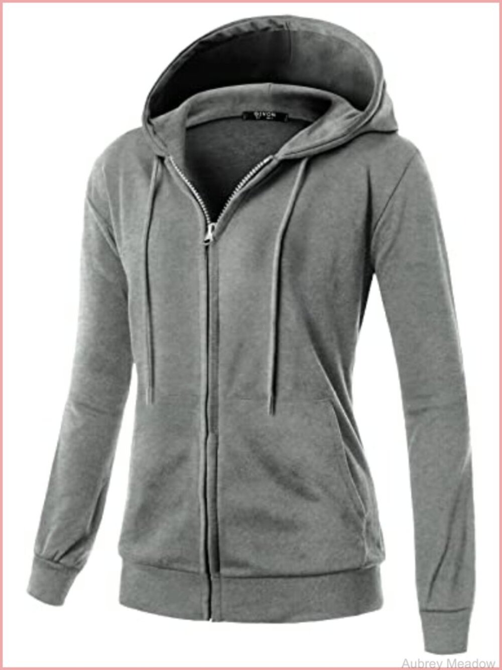 Soft Cotton Blend Full Zip Hoodie Long Sleeve Casual Basic